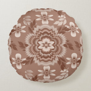 Coussins Ronds Motif couleur café et lait