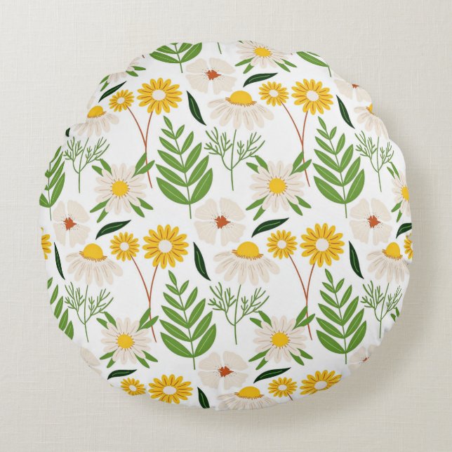 Coussins Ronds Motif Daisy-Daisy-Colorful (Devant)