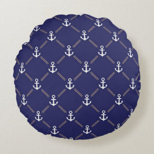 Coussins Ronds Motif d'Ancre