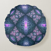 motif d'art fractal 3D Turquoise violet rose