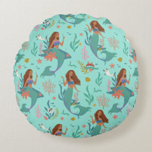Coussins Ronds Motif d'aventure sous-marine Ariel