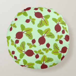 Coussins Ronds Motif de betteraves