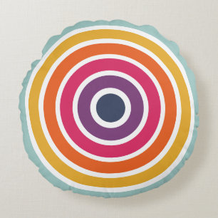 Coussins Ronds Motif de cercles colorés mignons