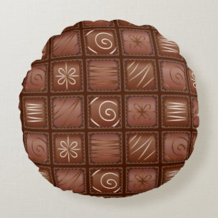Coussins Ronds Motif de chocolat
