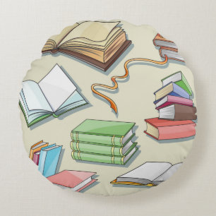 Coussins Ronds Motif de livre