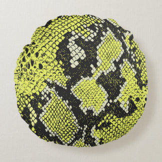 Coussins Ronds Motif de peau de serpent vintage sans couture. Les