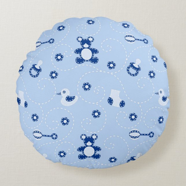 Coussins Ronds Motif d'édredon de bébé (Devant)