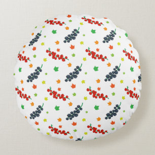 Coussins Ronds Motif Des Berries, Berry, Blueberry, Fruit