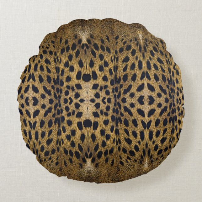 Coussins Ronds Motif d'impression Cheetah (Devant)