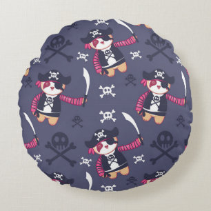 Coussins Ronds Motif d'ours Panda Pirate