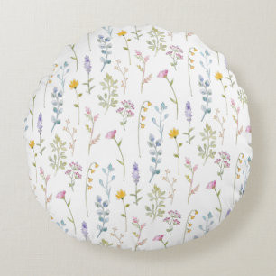 Coussins Ronds Motif Fleur sauvage mignon