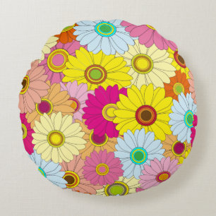 Coussins Ronds motif floral