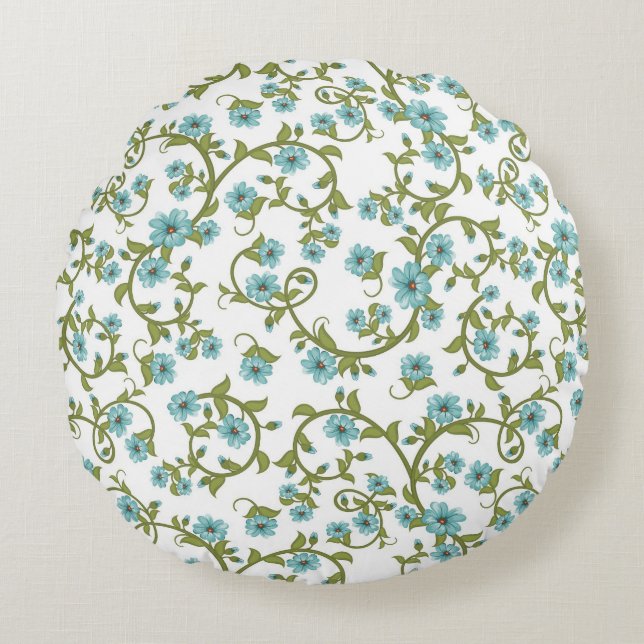 Coussins Ronds Motif floral 11 (Devant)