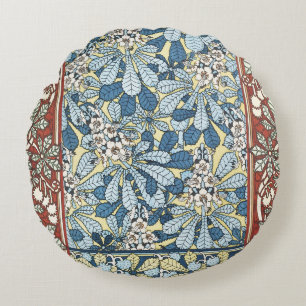 Coussins Ronds Motif floral de marronnier Art nouveau vintage