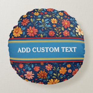 Coussins Ronds Motif floral élégant