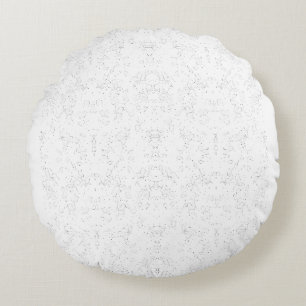 Coussins Ronds Motif floral monochrome – Art élégant sans couture