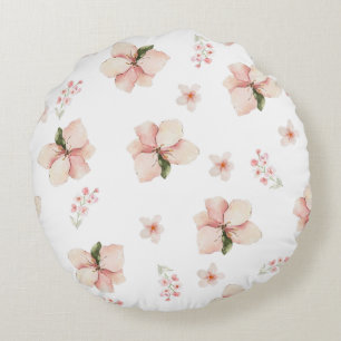 Coussins Ronds Motif floral sans couture à l'aquarelle douce