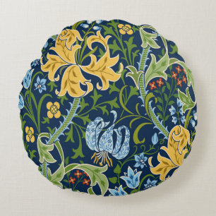 Coussins Ronds Motif Floral sans couture avec de grandes fleurs,