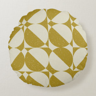 Coussins Ronds Motif géométrique abstrait moderne et transparent 
