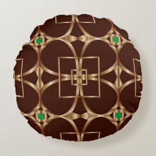 Coussins Ronds Motif géométrique transparent classique sur un dos