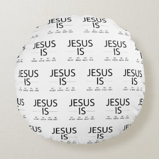Coussins Ronds Motif JISMHMAMHMM {Tout Noir}