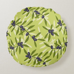 Coussins Ronds Motif olive