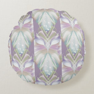 Coussins Ronds Motif Oracle Owl Pastel Purple