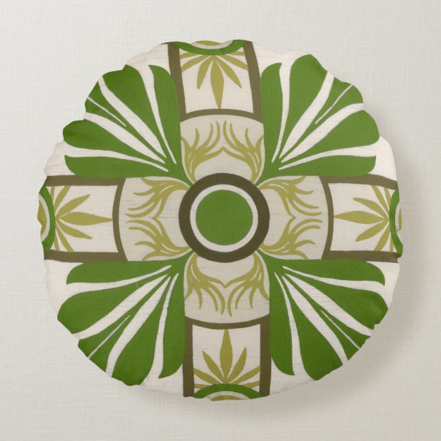 Coussins Ronds Motif Palm I non incorporé (Devant)