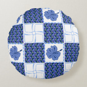 Coussins Ronds Motif sans couture avec tropical dessiné à la main
