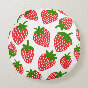 Coussins Ronds Motif sans soudure à Strawberrie. illustration vi