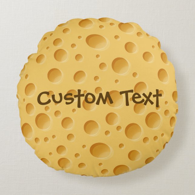 Coussins Ronds Motif suisse au fromage (Devant)
