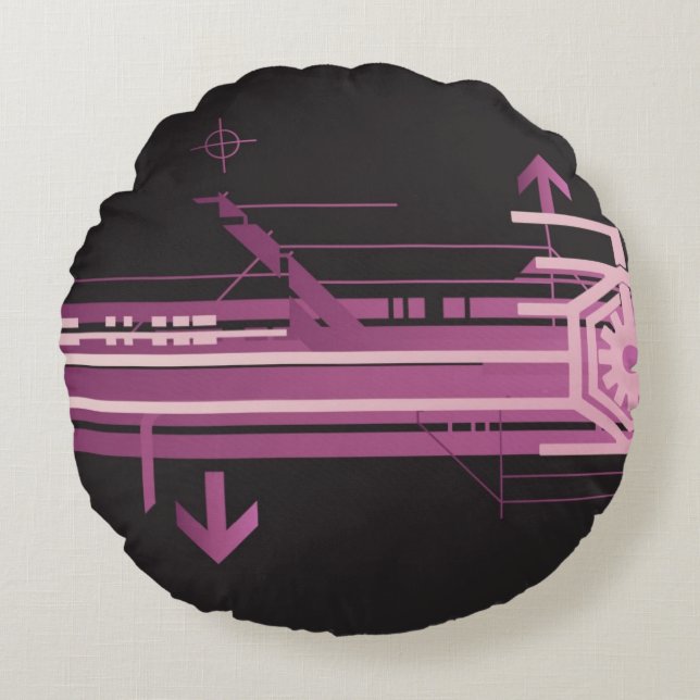 Coussins Ronds Motif tramé technique (Devant)