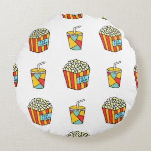 Coussins Ronds Motif transparent et lumineux avec nourriture pour