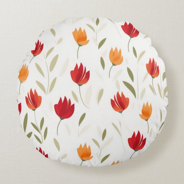 Coussins Ronds Motif Tulip (Devant)