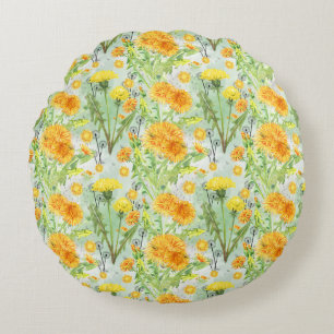 Coussins Ronds Motif vintage aquarelle