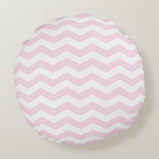 Coussins ronds Motifs rose Chevron (Dos)