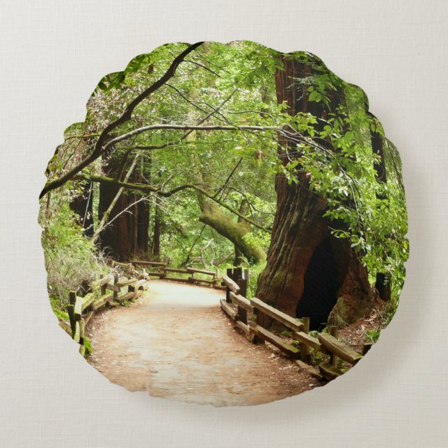 Coussins Ronds Muir Woods Path II Nature Photography (Devant)