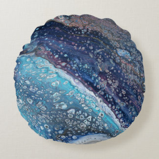 Coussins Ronds Natural Attraction 2 Blue Geode Accent Pillow