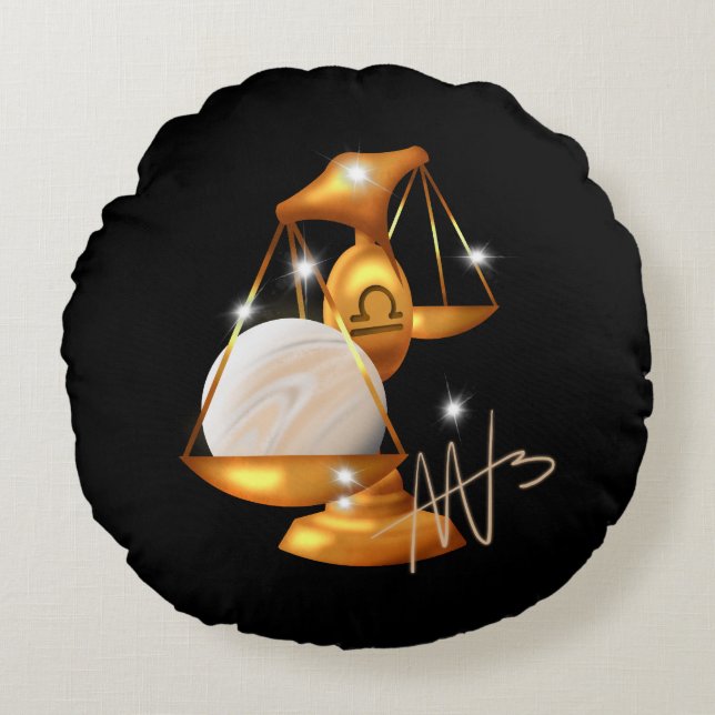 Coussins Ronds Nebula Libra Venus Zodiac (Devant)