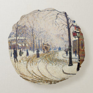Coussins Ronds Neige, Boulevard de Clichy, Paris par Paul Signac