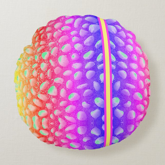 Coussins Ronds Neon alien Stones (Devant)