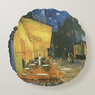 Coussins Ronds Night Cafe Peinture de van Gogh