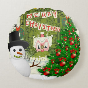 Coussins Ronds Noël Coussin, Joyeux Noël