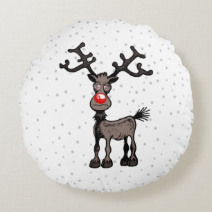Coussins Ronds Noël stressant avec Rudolf