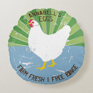 Coussins Ronds Nom personnalisé Signal Vintage Regarder les oeufs