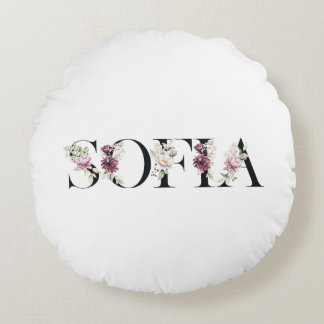 Coussins Ronds Nom Sofia.Mon nom est Sofia.