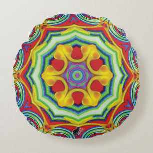 Coussins Ronds Nouilles Kaleidoscope