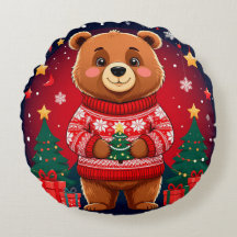 Nounours mignon en pull de Noël
