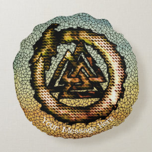 Coussins Ronds Noyer caillou (Ouroboros)