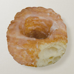 Coussins Ronds Noyer de Doughnut doré